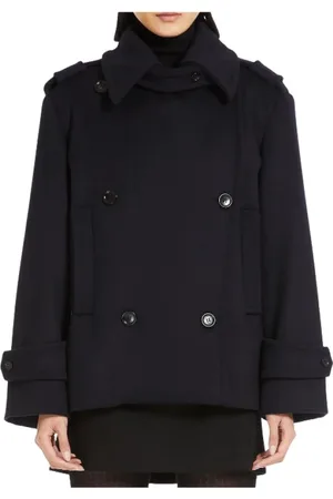 Max Mara Kappa, Dam, XS, Kashmir, Marinblå Oversized Trench Coat