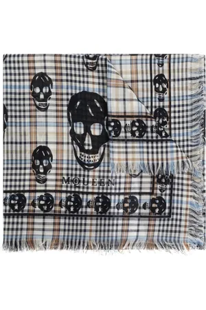 Alexander McQueen Accessoarer, Herr, ONE Size, Bomull, Halsduk med logotyp