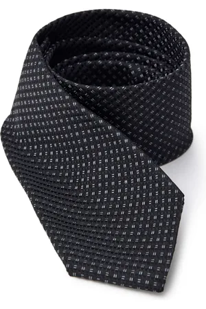 Jil Sander Accessoarer, Herr, ONE Size, Svart Sidenslips i Jacquard