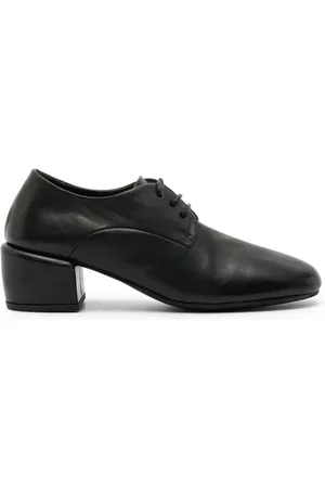 MARSÈLL Skor, Dam, 37 1/2 EU, Svarta Almond-Toe Snörskor Oxford Skor