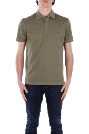 FAY Topp, Herr, M, Bomull, Grön Polo T-shirts och Polos