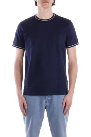 Fred Perry Topp, Herr, 2Xl, Bomull, Blå Logo T-shirt och Polo