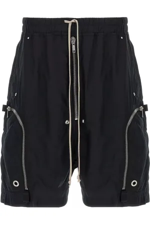 Rick Owens Shorts, Herr, L, Bomull, Cargo Shorts Svart Bauhaus Stil