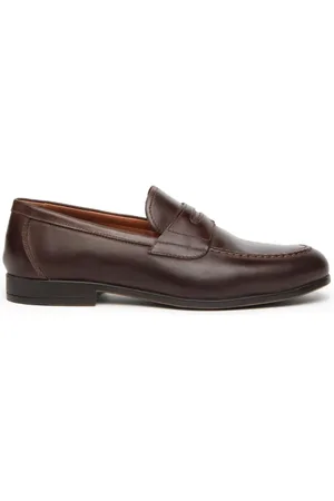 Nero Giardini Skor, Herr, 44 EU, Läder, Läder herrloafers mörkbrun