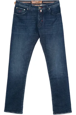 Jacob Cohen Jeans, Herr, W38, Indigo Blå Klassiska Fem Fickor Jeans
