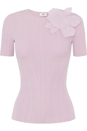 Elisabetta Franchi Stickade tröjor & koftor, Dam, L, Stiliga Sweater Kollektion