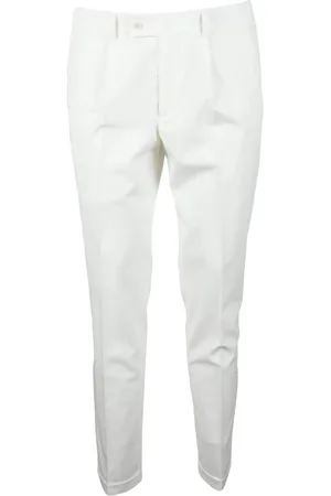 D.A. Daniele Alessandrini Byxor, Herr, M, Polyester, Grå Stiliga Byxor Polyester Viskos Elastan