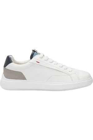 Peuterey Skor, Herr, 44 EU, Läder, Vita läder sneakers med snörning