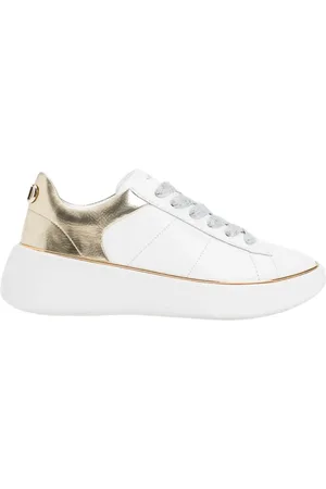 Twin-Set Skor, Dam, 39 EU, Läder, Vita lädersneakers för kvinnor