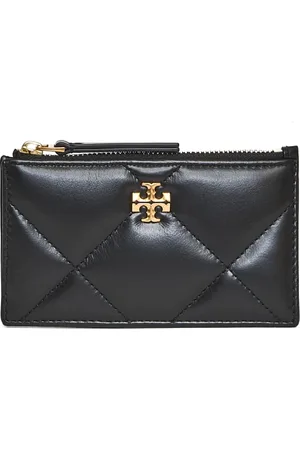 Tory Burch Accessoarer, Dam, ONE Size, Läder, Svart Diamantquiltad Plånbok