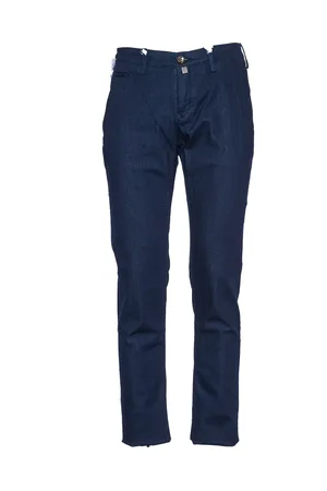 Jacob Cohen Jeans, Herr, W33, Denim, Slim-fit Mörk Denim Bobby Jeans