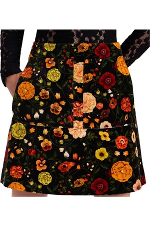 La DoubleJ Kjol, Dam, XL, Bomull, Retro Patch Pocket A-Linje Mini Kjol