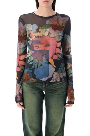 OUR LEGACY Topp, Dam, M, Print Mesh Top