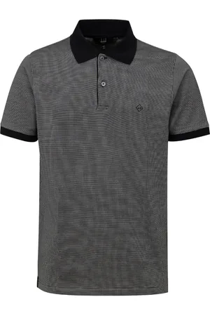 Dunhill Topp, Herr, M, Bomull, Svart Bomull och Sidens Polo Skjorta