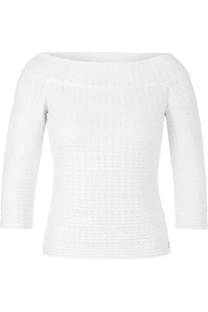 Marc Cain Stickade tröjor & koftor, Dam, M, Polyester, Strukturerad Carmen Pullover Rethink Together