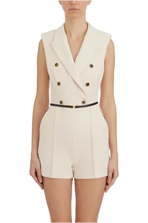 Elisabetta Franchi Jumpsuits & Playsuits, Dam, S, Ärmlös Bältes Jumpsuit