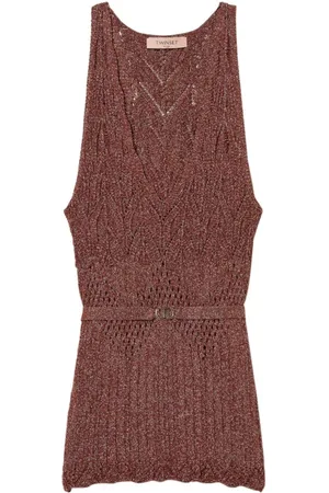 Twin-Set Topp, Dam, S, Brun Ärmlös Topp