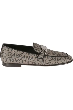 Dolce & Gabbana Skor, Herr, 40 EU, Läder, Bruna Loafers med Signatur Monogram