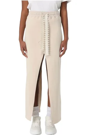 Dondup Kjol, Dam, XS, Bomull, Bomullssvett kjol med elastisk midja