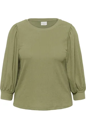 Kaffe Blusar & Skjortor , Dam, XL, Polyester, Oil Puff Sleeve Tee