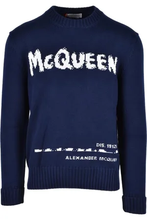 Alexander McQueen Stickade tröjor & koftor, Herr, M, Bomull, Bomullstickad Tröja