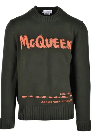 Alexander McQueen Stickade tröjor & koftor, Herr, M, Bomull, Bomullstickad Tröja