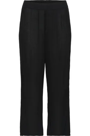 Kaffe Byxor, Dam, 3Xl, Elegant Solid Byxor med Slitsar