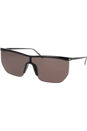 Saint Laurent Accessoarer, Dam, ONE Size, Vinklad metallram solglasögon