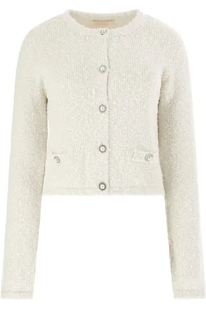 Guess Stickade tröjor & koftor, Dam, XS, Elegant Cropped Cardigan för Kvinnor