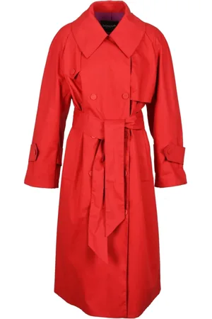 Dondup Kappa, Dam, S, Bomull, Bomull Trenchcoat med dubbelknäppning