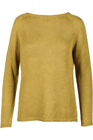 Max Mara Stickade tröjor & koftor, Dam, S, Linne, Lin Stickad Tröja