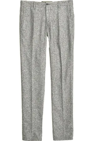 Incotex Byxor, Herr, W36, Cheviot Grey Slim Fit Byxor i Ull och Siden
