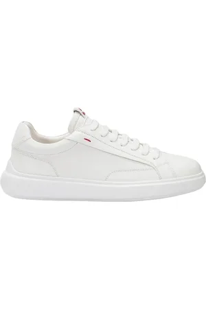 Peuterey Skor, Herr, 44 EU, Läder, Vita läder sneakers med snörning