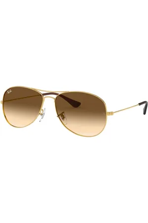Ray-Ban Accessoarer, unisex, 59 MM, Aviator Style Solglasögon Cockpit Modell