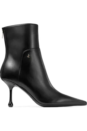 Jimmy Choo Skor, Dam, 37 EU, Läder, Svarta ankelboots i läder med metalldetalj