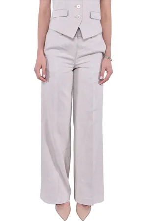 Michael Kors Byxor, Dam, 3Xs, Bomull, Vida Ben Bomull Linne Byxor