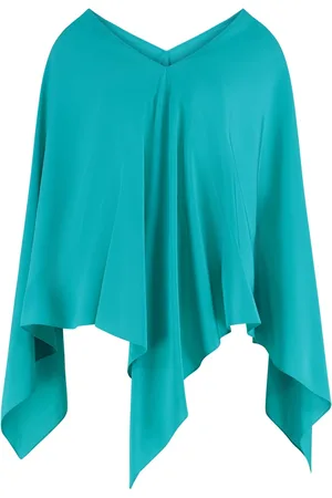 GIANLUCA CAPANNOLO Jacka, Dam, ONE Size, Silke Asymmetrisk Hem Blus
