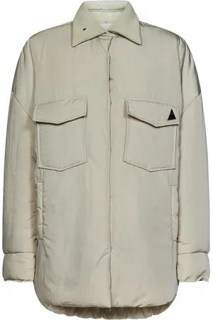 The Attico Jacka, Dam, S, Nylon, Ivory Oversize Vadderad Nylonjacka