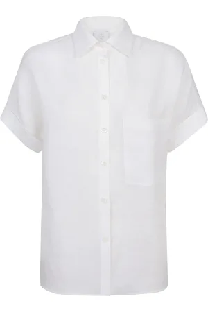 ELEVENTY Blusar & Skjortor , Dam, XS, Linne, Short Sleeve Shirts