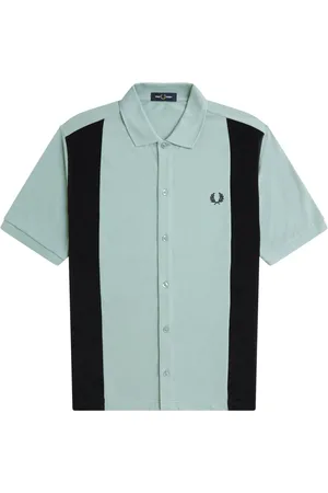 Fred Perry Skjorta, Herr, XL, Bomull, Blå T-shirts och Polos med Ikonisk Brodyr