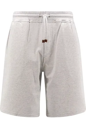 Brunello Cucinelli Shorts, Herr, L, Bomull, Grå Shorts med Justerbar Midja