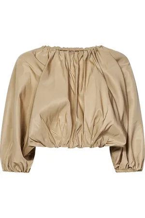 Nº21 Blusar & Skjortor , Dam, L, Polyester, Elastisk Topp Puff Ärmar Beskuren