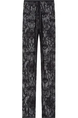 Givenchy Byxor, Dam, S, Svarta elastiska byxor med resår i midjan
