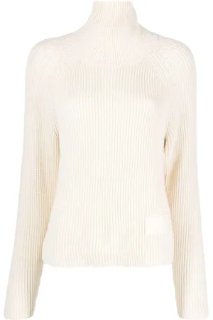 Ami Stickade tröjor & koftor, Dam, S, Bomull, Turtleneck Sweatshirt