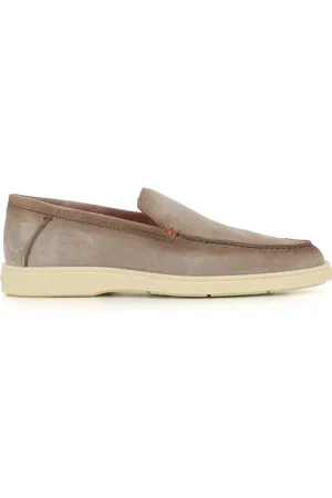santoni Skor, Herr, 44 EU, Mocka, Grå Mockasin Sandaler i Mocka