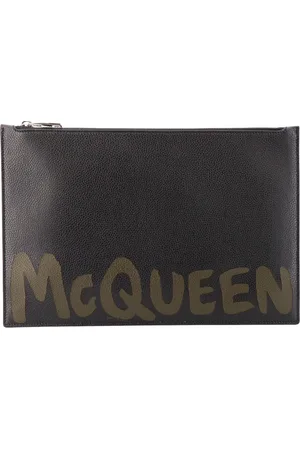 Alexander McQueen Accessoarer, Herr, ONE Size, Läder, Läderkorthållare plånbok med dragkedja