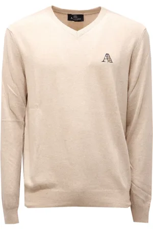 Aquascutum Stickade tröjor & koftor, Herr, 2Xl, Ullblandning V-ringad tröja