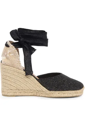Castaner Skor, Dam, 40 EU, Svart och Guld Kil Espadriller