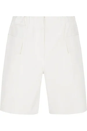 Jil Sander Shorts, Dam, S, Bomull, Vita bomullsbyxor för kvinnor