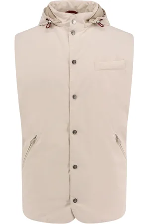 Brunello Cucinelli Jacka, Herr, M, Polyester, Vita jackor med avtagbar huva